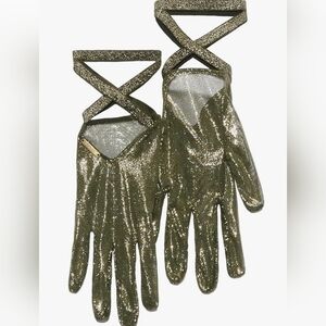 Savage X Fenty Gold Mesh Glitter Gloves
